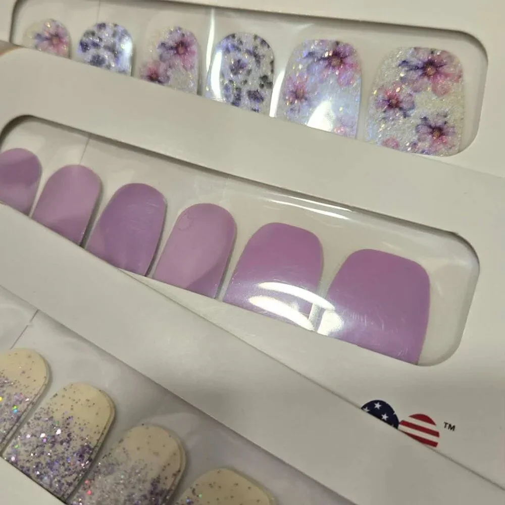 Color Street Purple Press on Nail Design Bundle